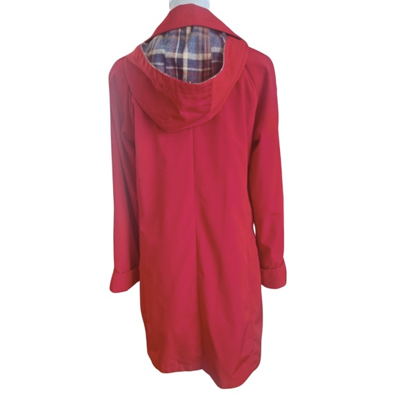 Rain Jacket Winter Raincoat Water Resistant Nautica Plaid Lining Rain Coat Sz S - Picture 3 of 12